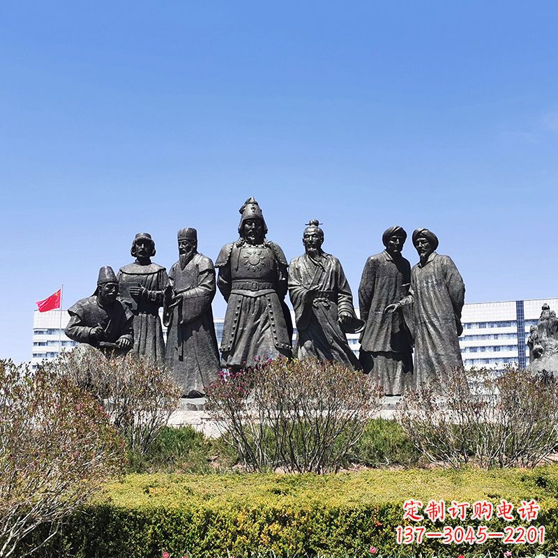福建完美再现成吉思汗的青铜雕塑