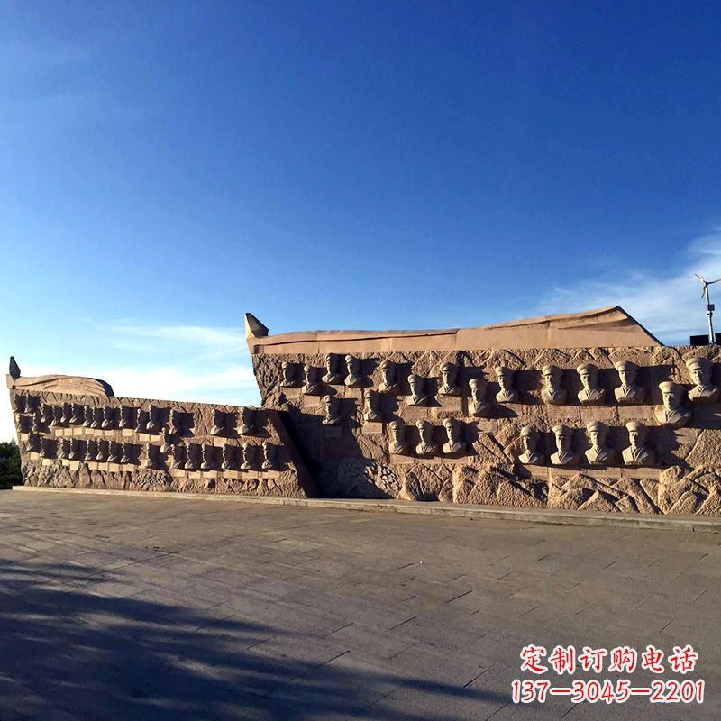 福建精美细节的名人将领头像雕塑