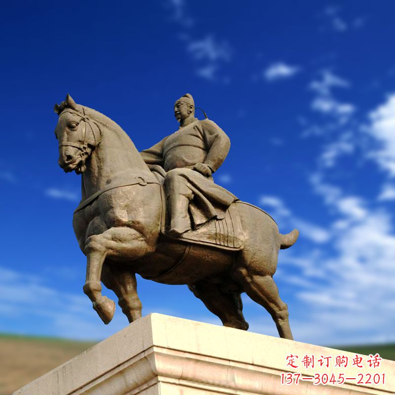 福建领雕塑正大光明：李世民骑马景观雕塑