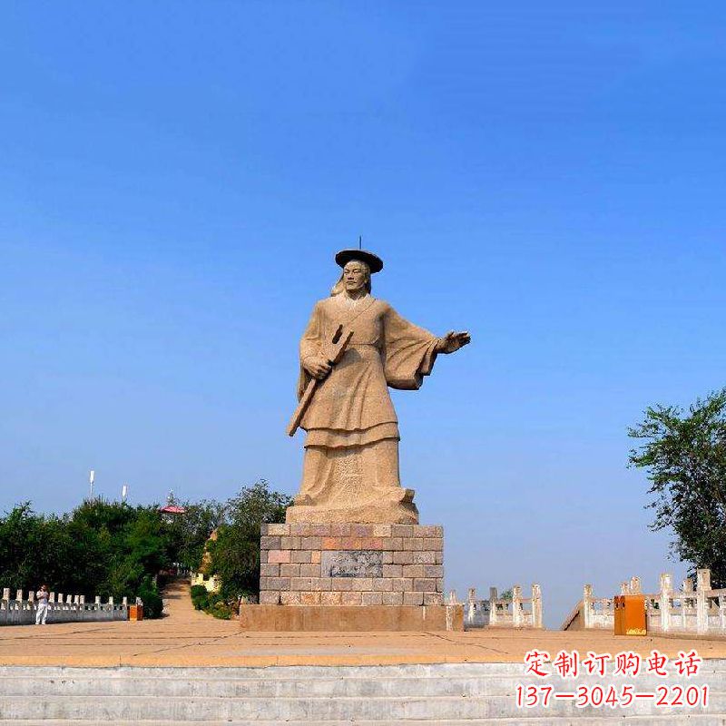 福建领雕塑追踪历史英雄,精美大禹石雕像