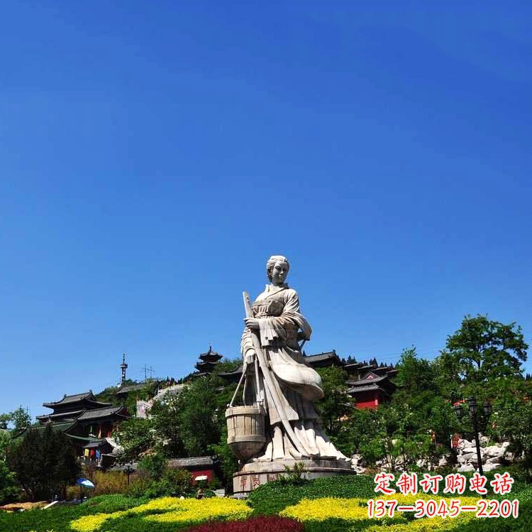 福建美女雕塑,用精美石料表现传统美