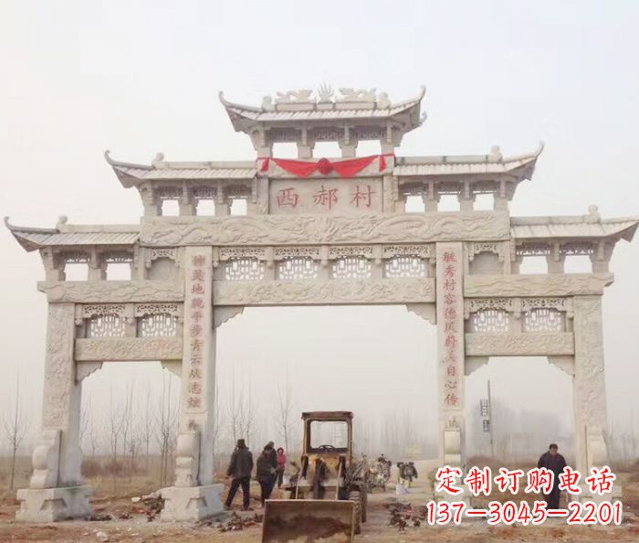 福建高品质三门牌坊石雕