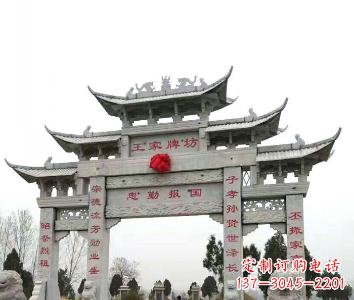 福建引领典雅风范的牌楼石雕