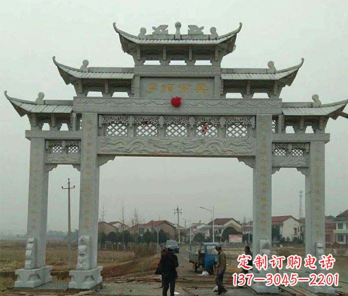 福建中领雕塑:精美绝伦的三门石雕牌坊