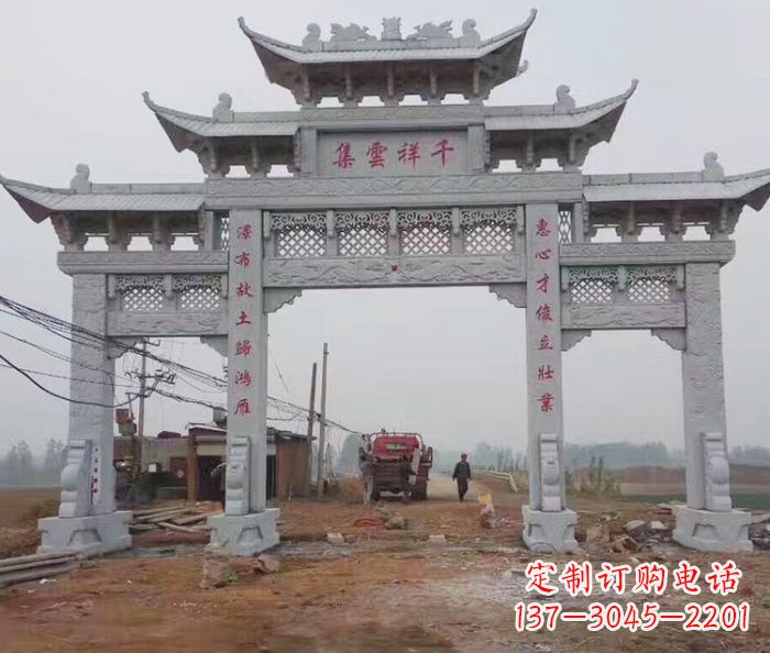 福建景区三门石雕牌楼 (6)