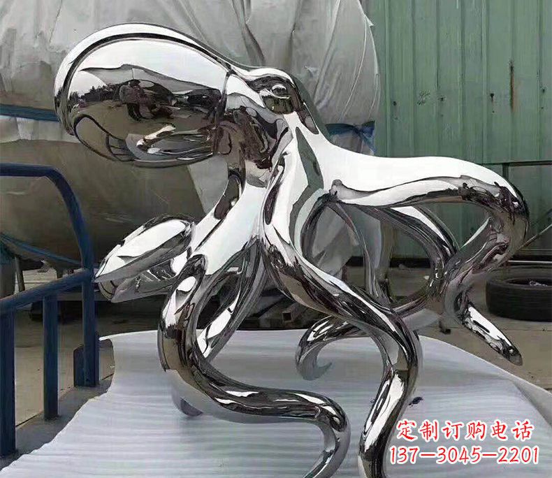 福建镜面不锈钢章鱼雕塑