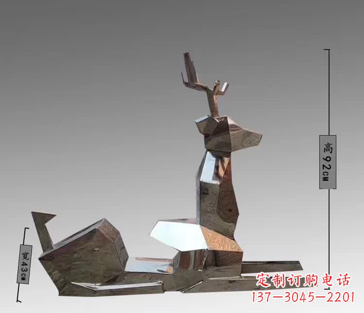 福建中领雕塑为您带来一款全新的不锈钢梅花鹿雕…