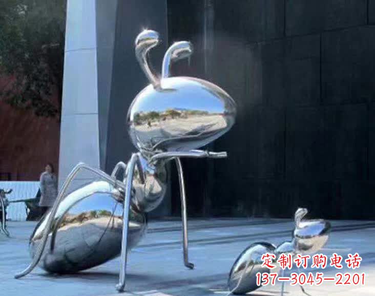 福建不锈钢蚂蚁雕塑,抛光镜面,精致精美