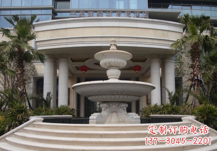 福建酒店大型喷泉石雕,精致雕塑、灵动流动