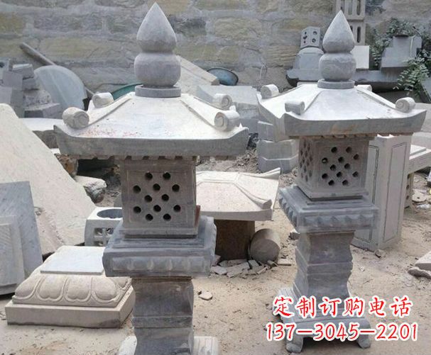 福建酒店级镂空石灯雕塑