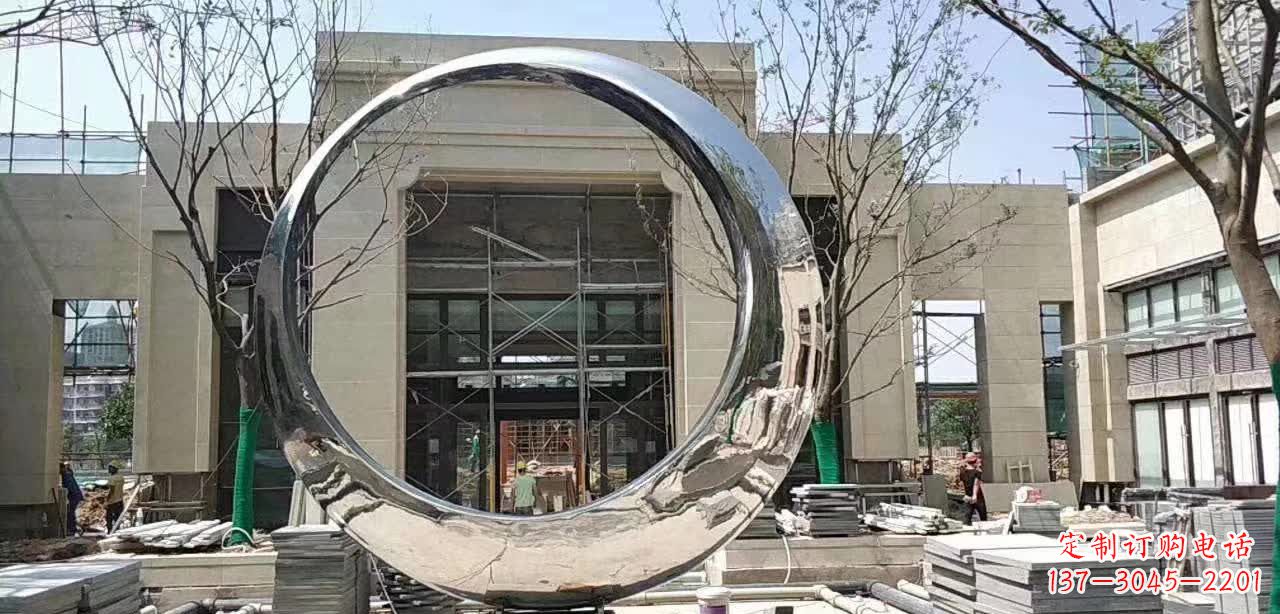 福建酒店装饰用圆环不锈钢雕塑