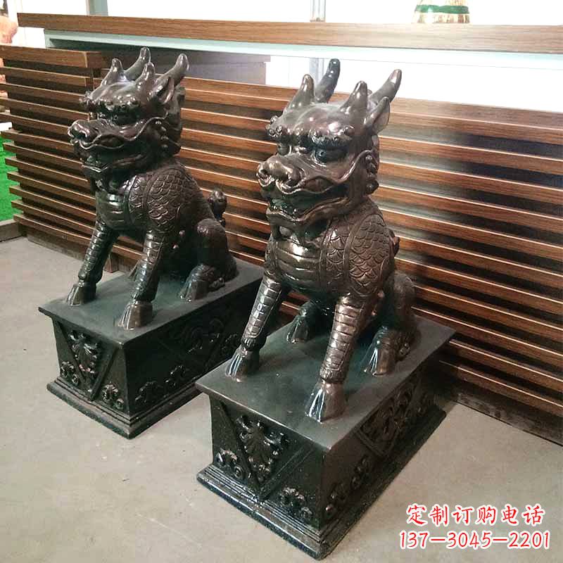 福建饰你家门口的瑞祥麒麟雕塑