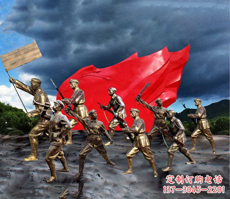 福建纪念伟大革命先烈的红军雕塑