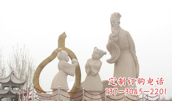 福建孔融让梨古代人物石雕