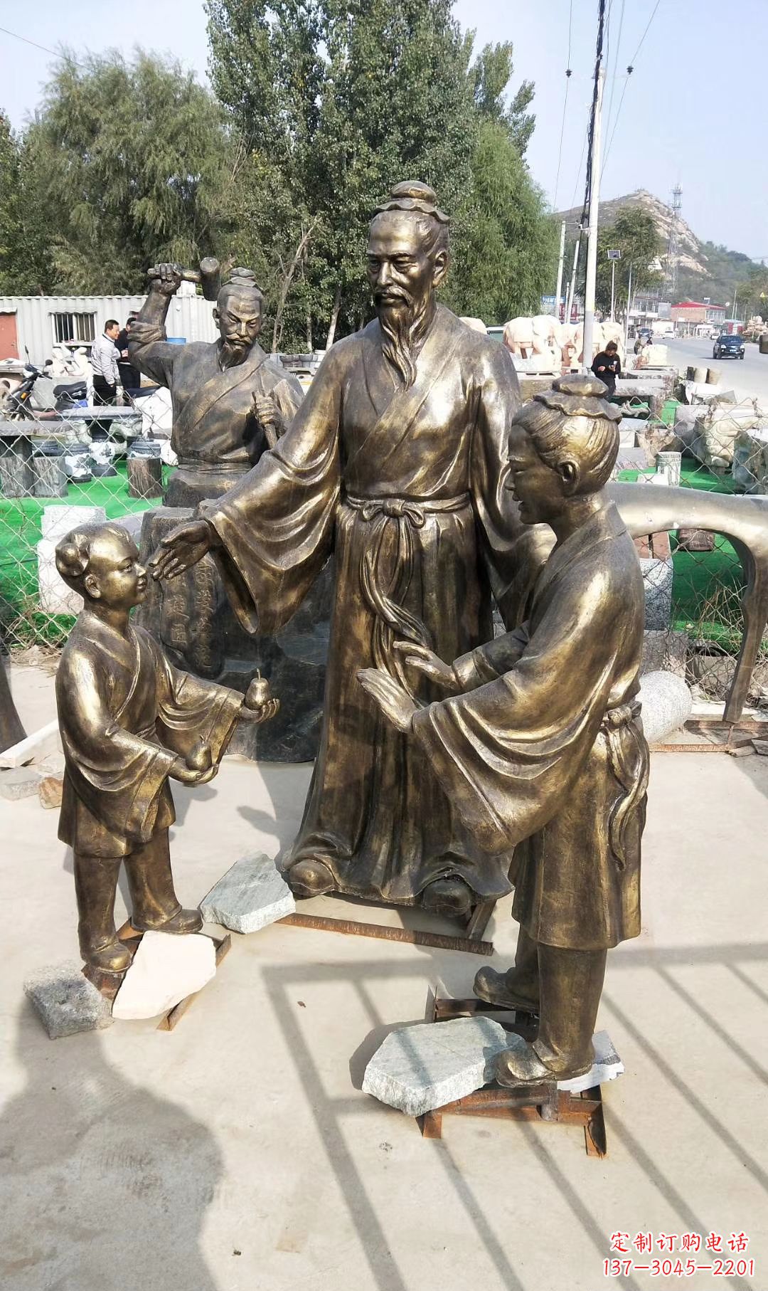 福建孔融让梨人物雕塑