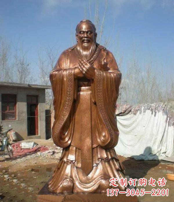 福建孔子古代名人铜雕