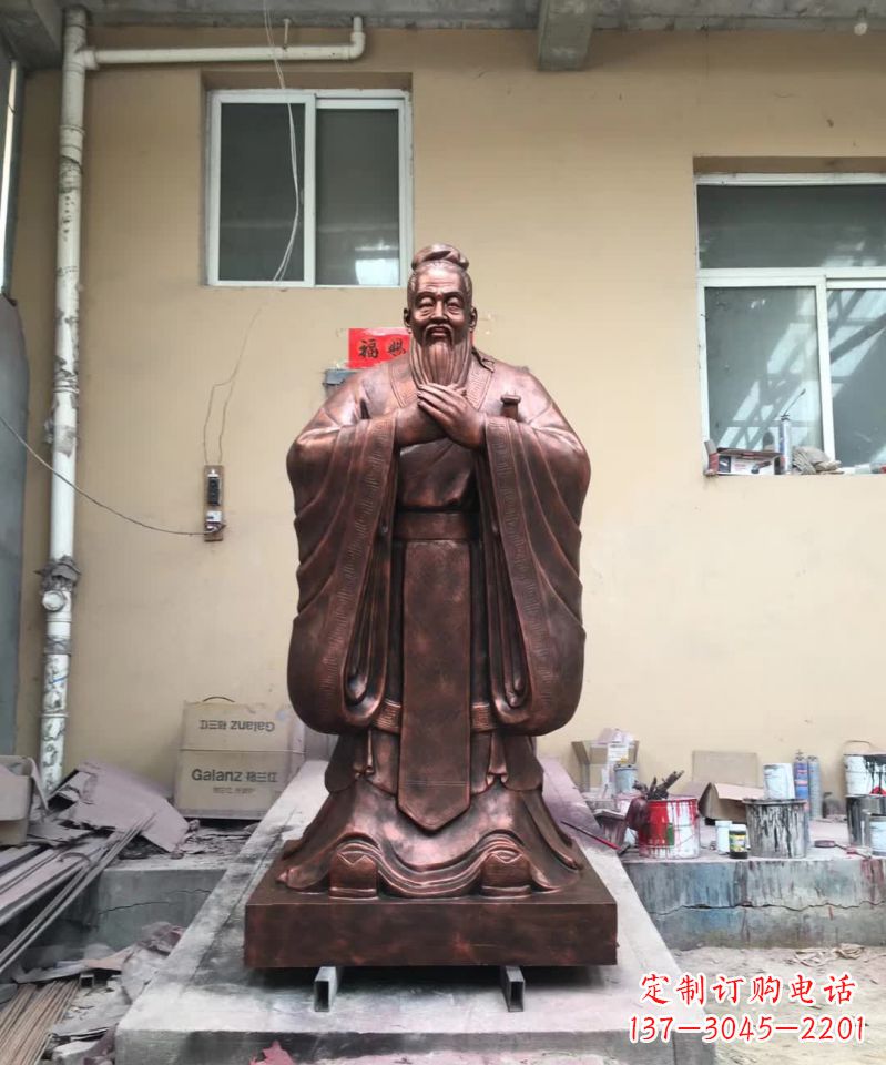 福建孔子名人雕塑