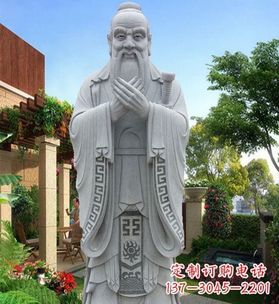 福建备受尊崇的孔子青铜雕塑
