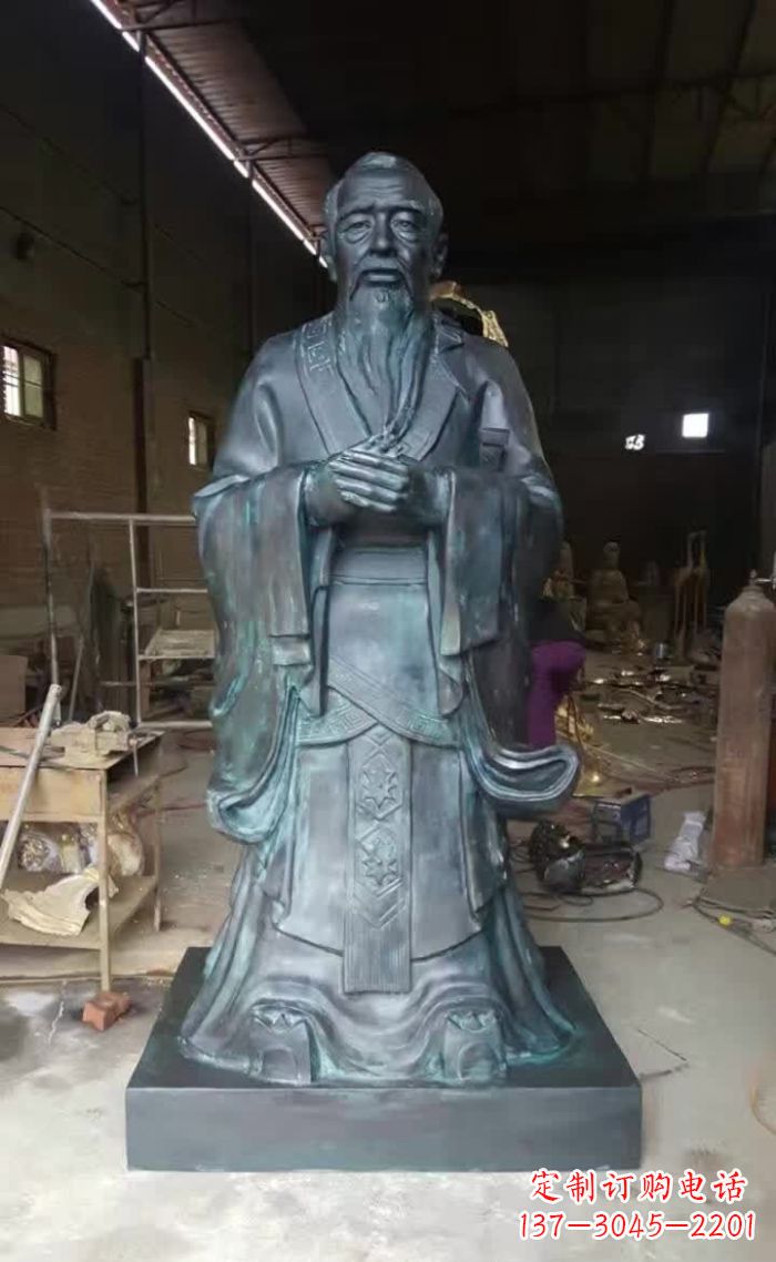 福建中领雕塑的孔子青铜雕塑