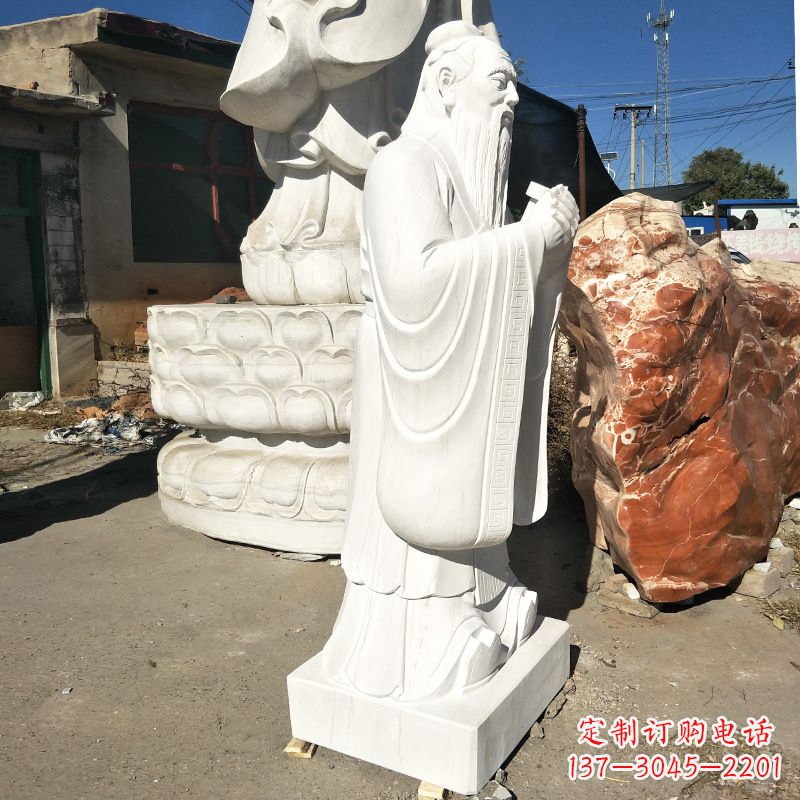 福建孔子石雕塑