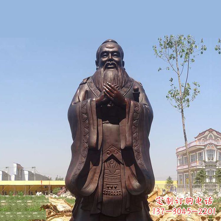 福建孔子铜雕塑,传承中华文化的传奇精品