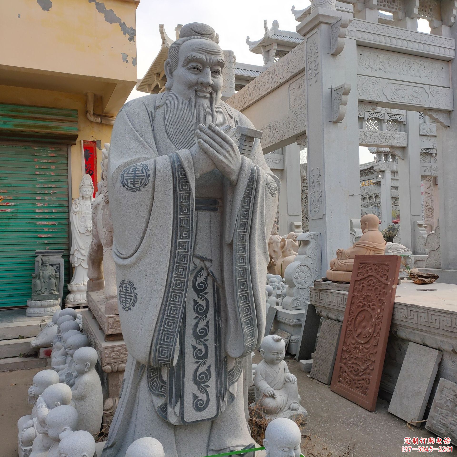 福建古韵传神,赞美伟大的孔子雕塑