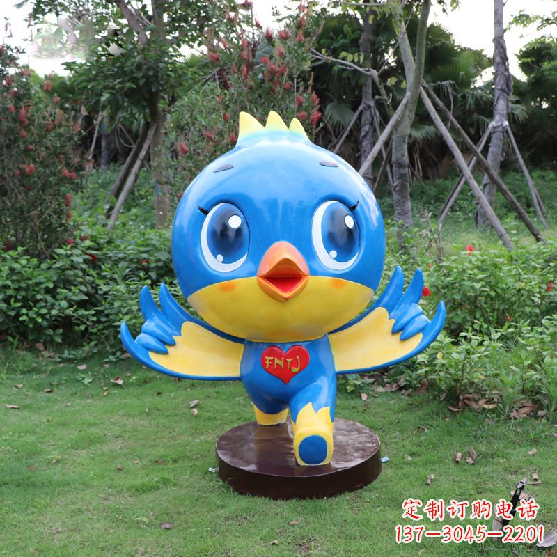 福建蓝色梦幻,玻璃钢鸽子雕塑