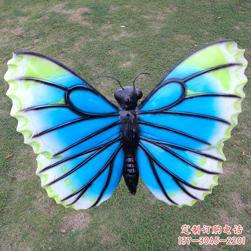 福建蓝色仿真蝴蝶摆件