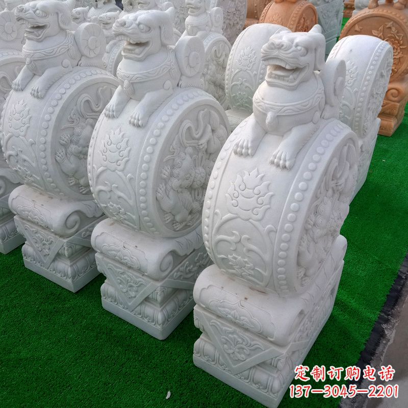 福建老石雕门墩虎