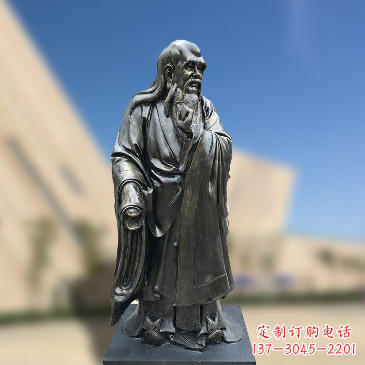 福建精美老子雕像,体现哲学思考之美