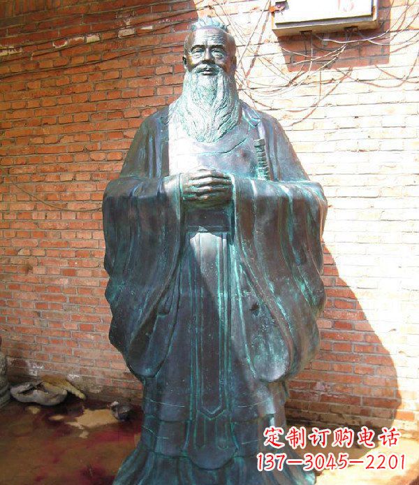 福建老子校园历史名人铜雕,给您的经典力量