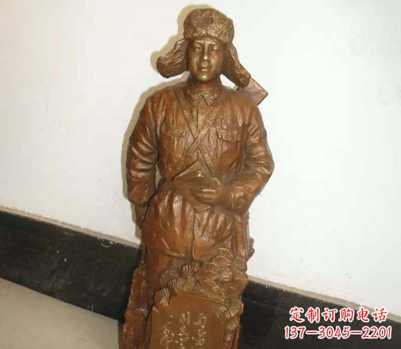 福建纪念雷锋的精美铜雕