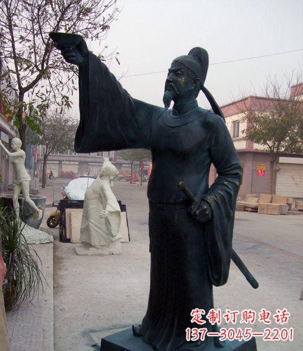 福建李白诗仙铜雕,精美制作,永久传承