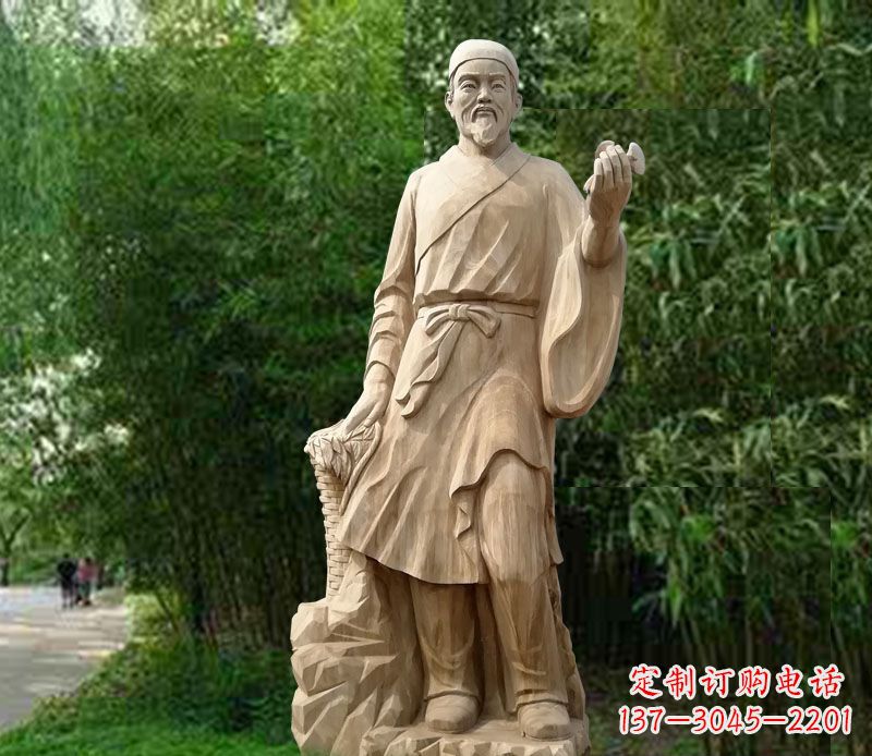福建精美雕塑——李时珍大理石雕塑