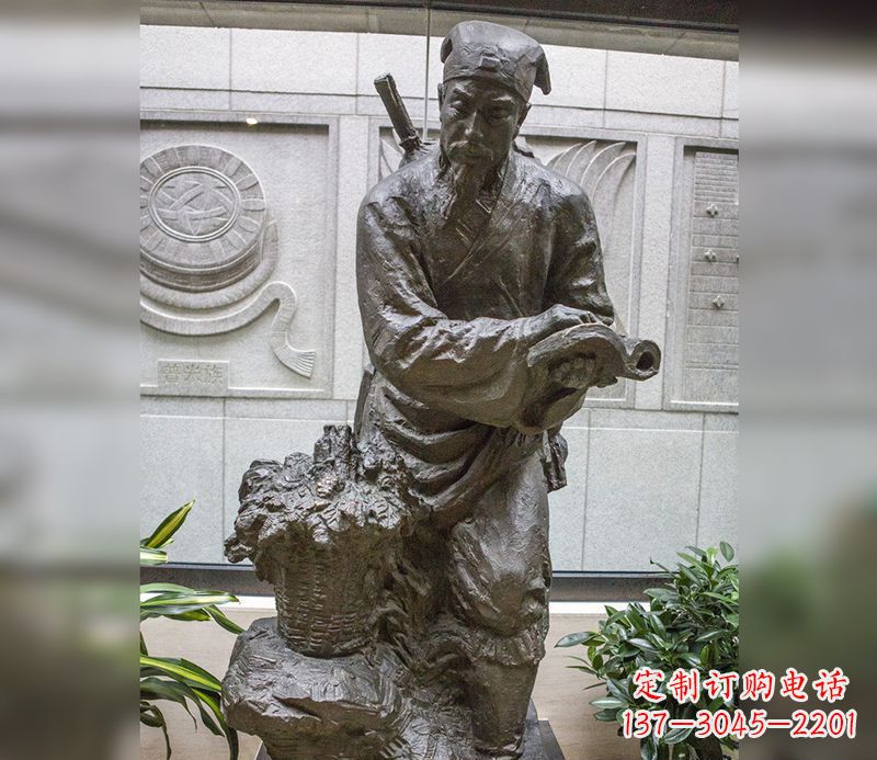 福建中领雕塑自主研发了高雅李时珍铜雕,它以历…