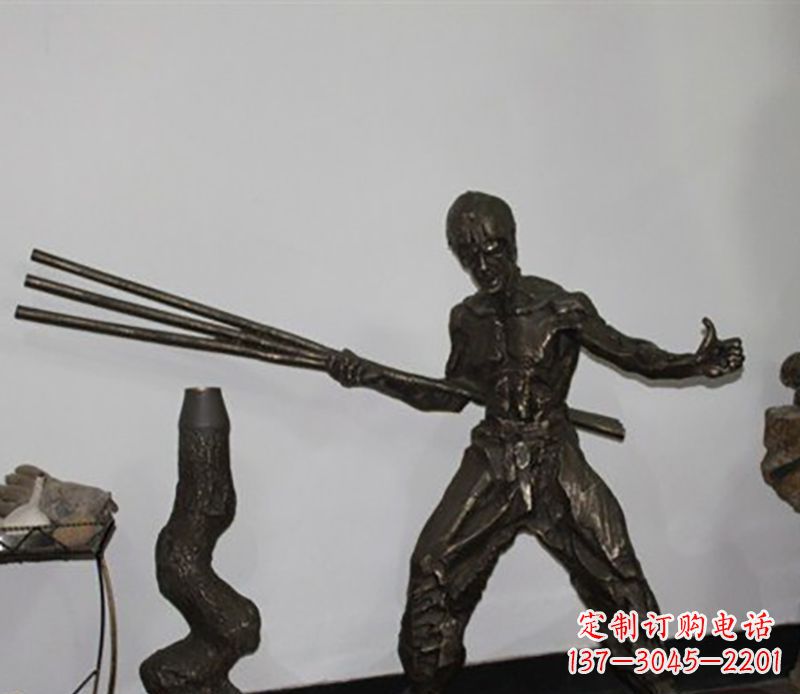福建海量李小龙铜雕尽显功夫之美