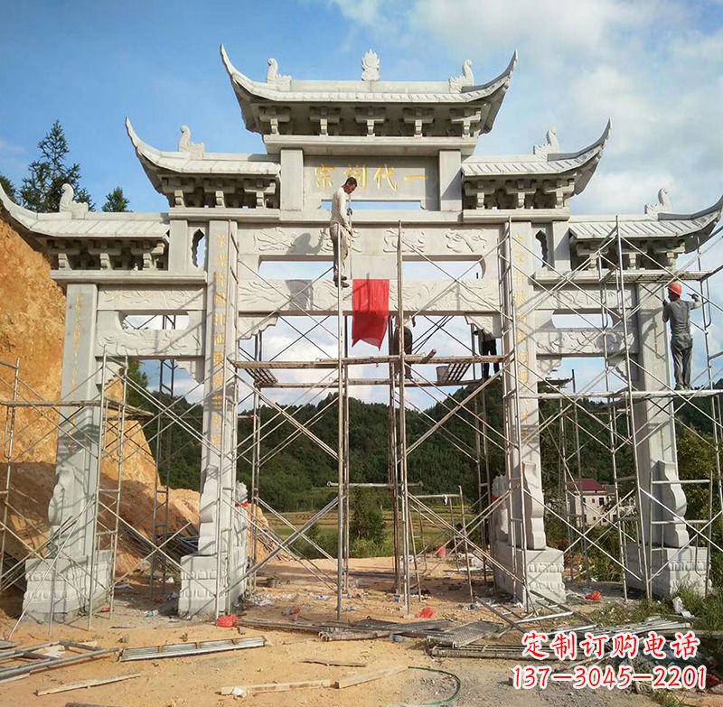 福建临高石雕牌坊公园,让您找到最好的牌坊雕塑