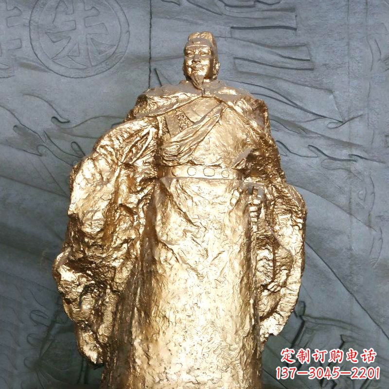 福建鎏金明太祖雕像,精美历史纪念品
