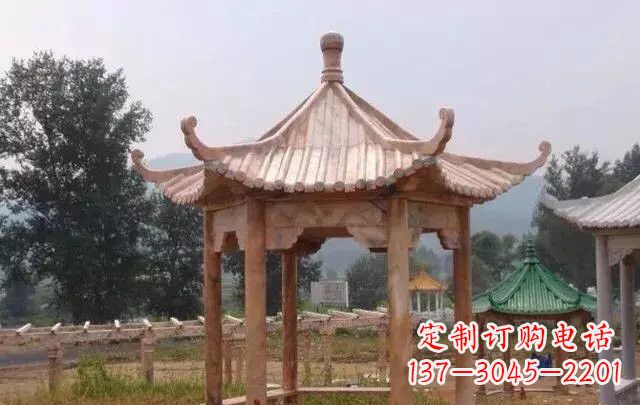 福建营造古朴悠然的凉亭石雕
