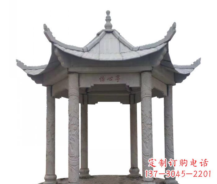 福建精美凉亭石雕–精细雕刻制作精致的艺术品