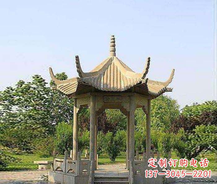 福建六角凉亭雕塑:精致而经典