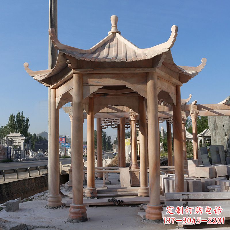 福建中领雕塑凉亭雕塑是一个多功能的装饰品,广…