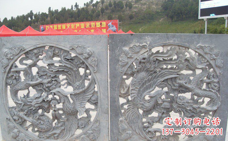 福建龙凤呈祥公园景观石雕--精美绝伦的龙凤陪伴