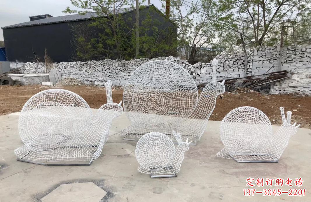 福建精美绝伦的不锈钢镂空蜗牛雕塑