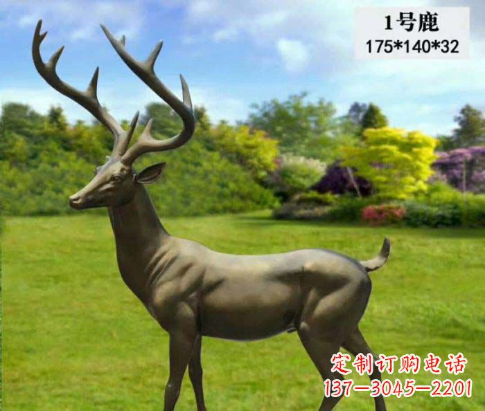 福建鹿铜雕,尽显动物精髓