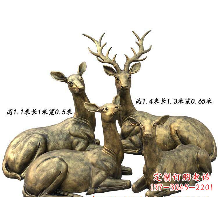 福建精致鹿群铜雕,雕刻出无可比拟的优雅