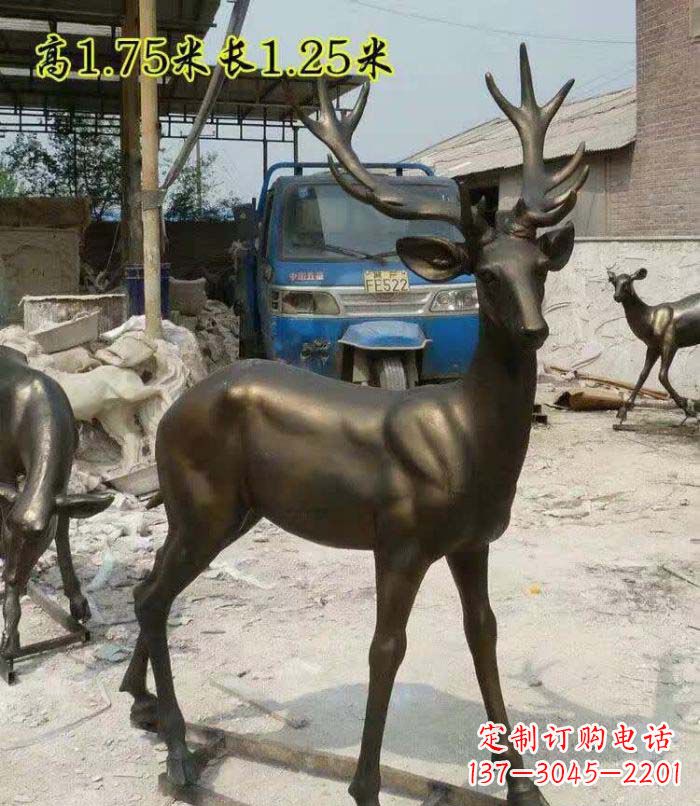 福建艺术精美,高品质鹿铜雕塑