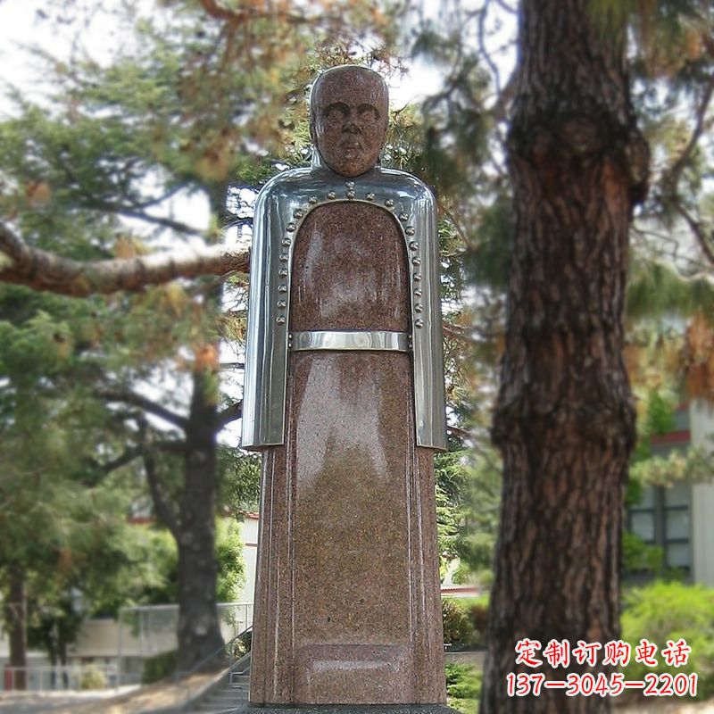 福建纪念伟大的名人:路易斯·巴斯德抽象雕像
