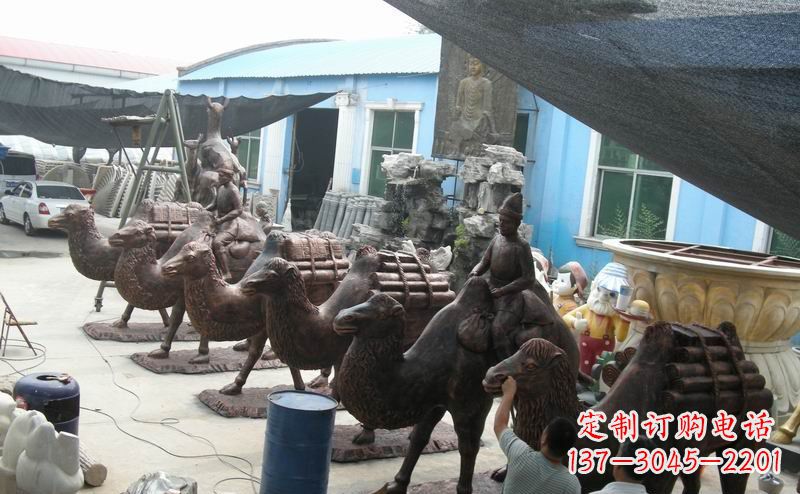 福建骆驼公园动物铜雕魅力无限