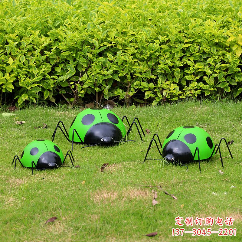 福建绿色瓢虫雕塑,精美可爱!